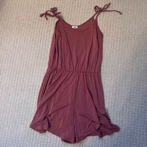 Garage rose-colored tie romper